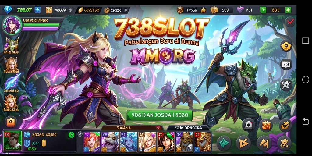 Tangkapan layar dari gameplay menegangkan di dunia 738SLOT.