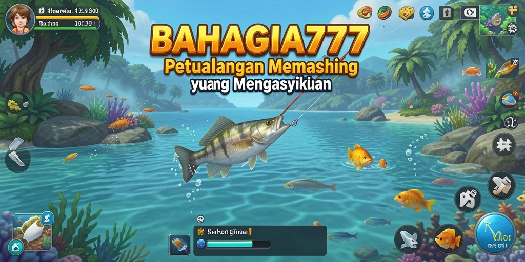Tampilan menakjubkan dari gameplay di BAHAGIA777 saat memancing.