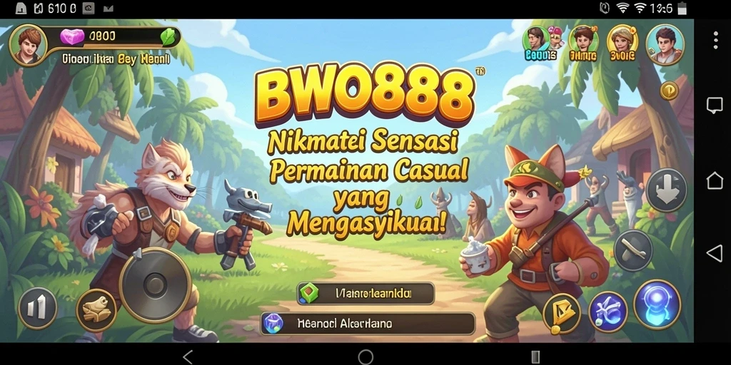 Tampilan gameplay BWO888 yang penuh warna dan menyenangkan.