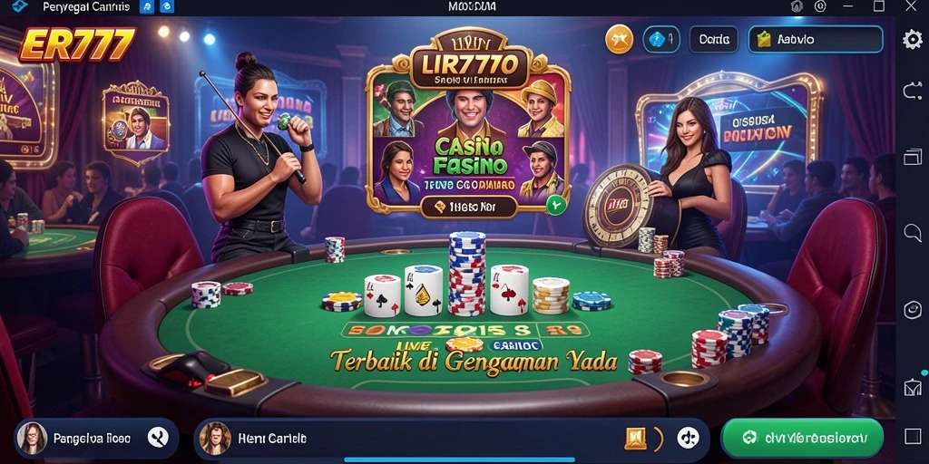 Tampilan gameplay Live Casino yang mendebarkan dan interaktif di ER777.