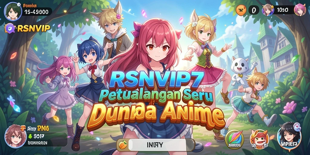Tampilan seru gameplay RSNVIP7 dengan karakter anime.