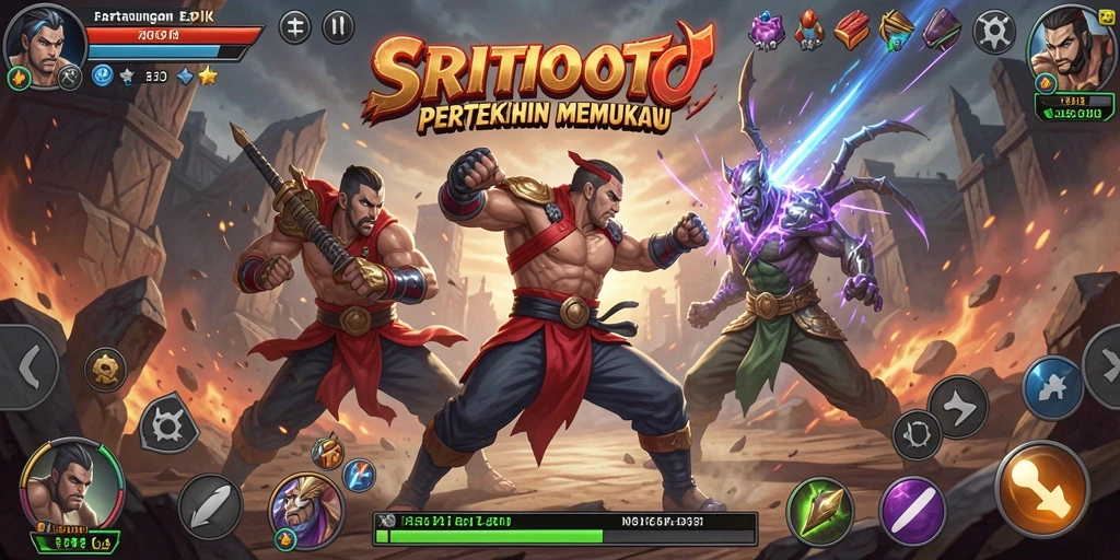 Gameplay SRITOTO yang intens dan mengasyikkan saat bertarung.