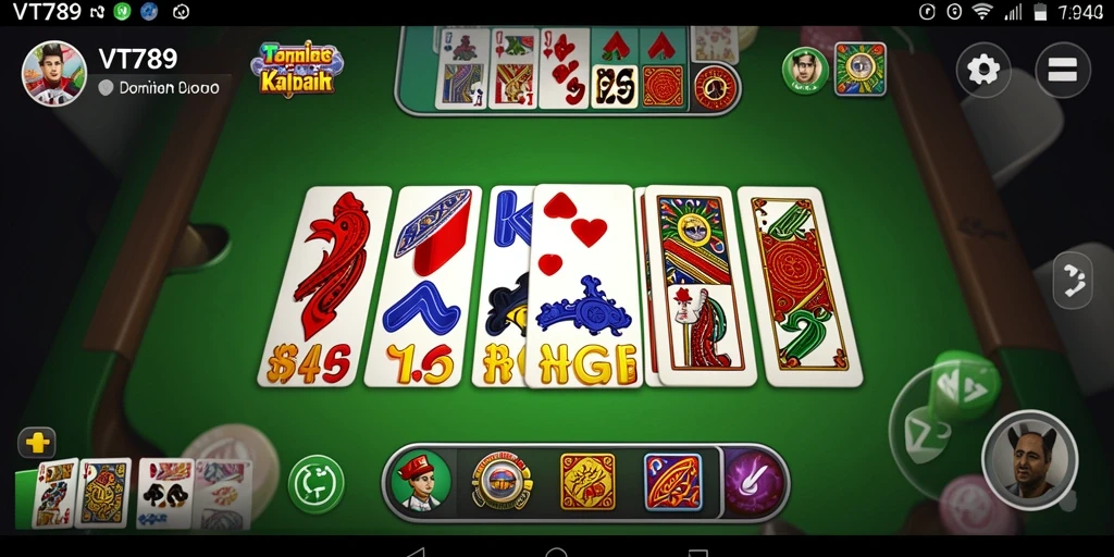 Screenshot VT789 menampilkan gameplay seru dan interaksi pemain dalam permainan Domino.