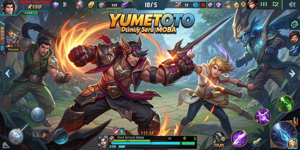 Tampilan seru gameplay YUMETOTO yang memikat pemain MOBA.